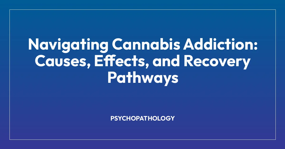 Navigating Cannabis Addiction: Causes, Effects, and Recovery Pathways