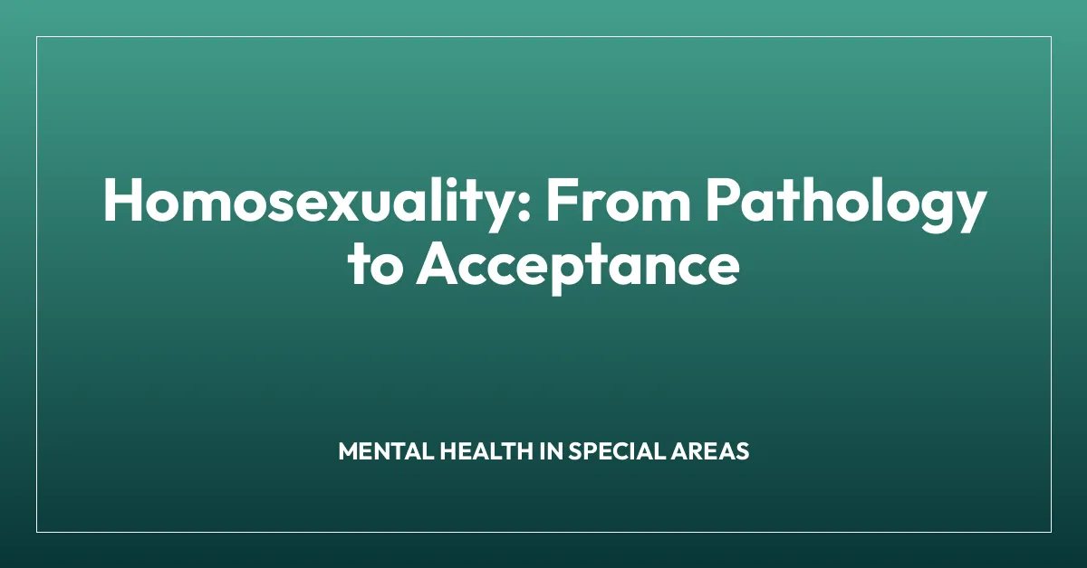 Homosexuality: From Pathology to Acceptance